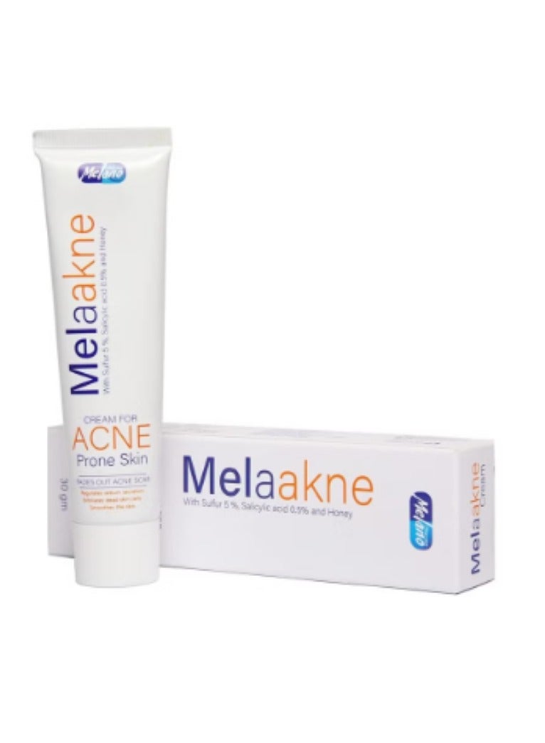 Melaakne Cream for Acne Skin with 5% Sulfur 30G