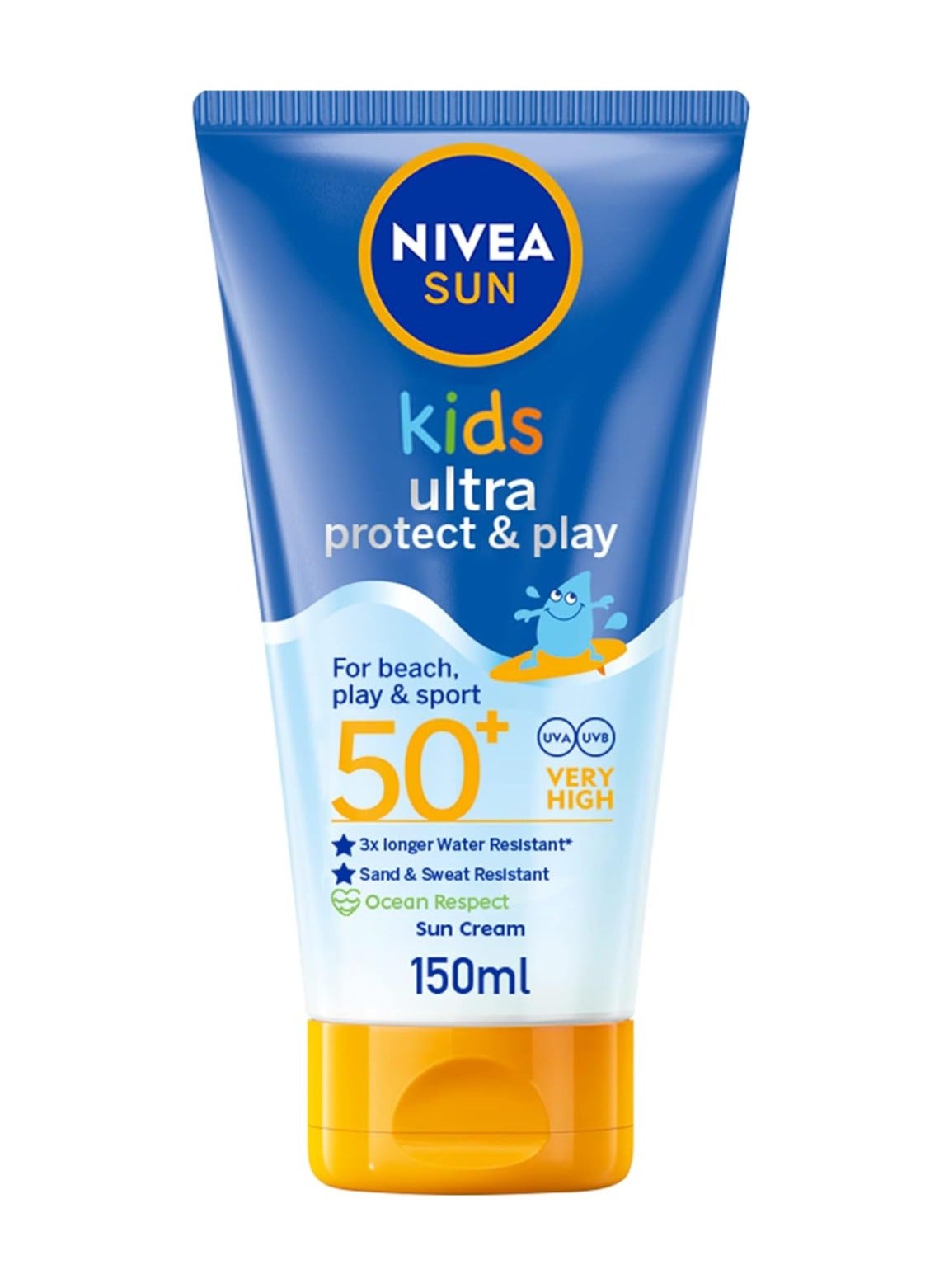 NIVEA SUN Kids Lotion, UVA & UVB Protection, Swim & Play, SPF 50+, 150ml