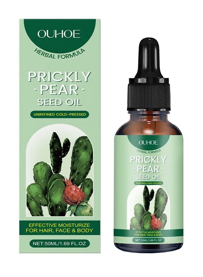Prickly Pear Seed Oil, Organic Prickly Pear Oil, Cactus Facial Essence, Prickly Pear Seed Oil Skin Moisturizer, for Skin, Face, Hair 50ml