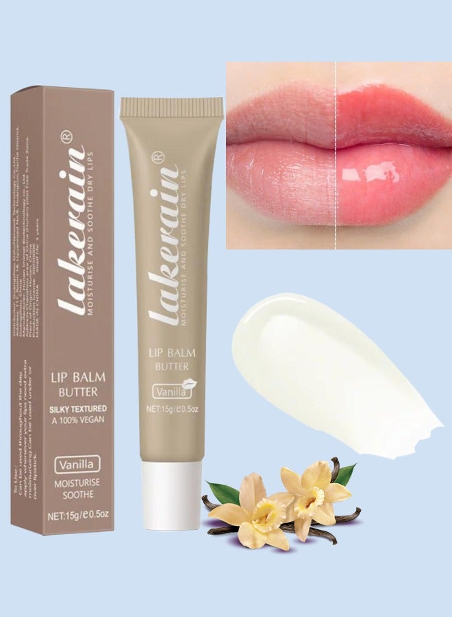 Vanilla Lip Balm Butter Lip Care to Moisturize & Soothe Dry Lips 100% Vegan Silky Textured Lip Cream for Dark & Dry Lips Long Lasting Hydration & Moisturization Repair