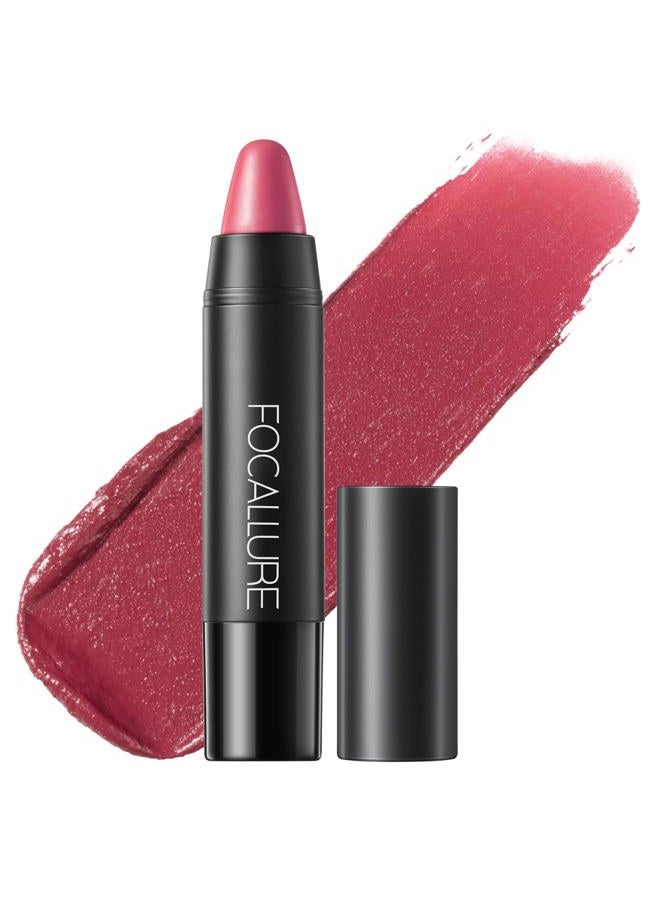 Ultra Chic Matte Lipstick,Rich Vitamin E Lip Crayon,Lightweight Matte Color without Drying or Fading,Long Lasting Waterproof Lips Makeup,17
