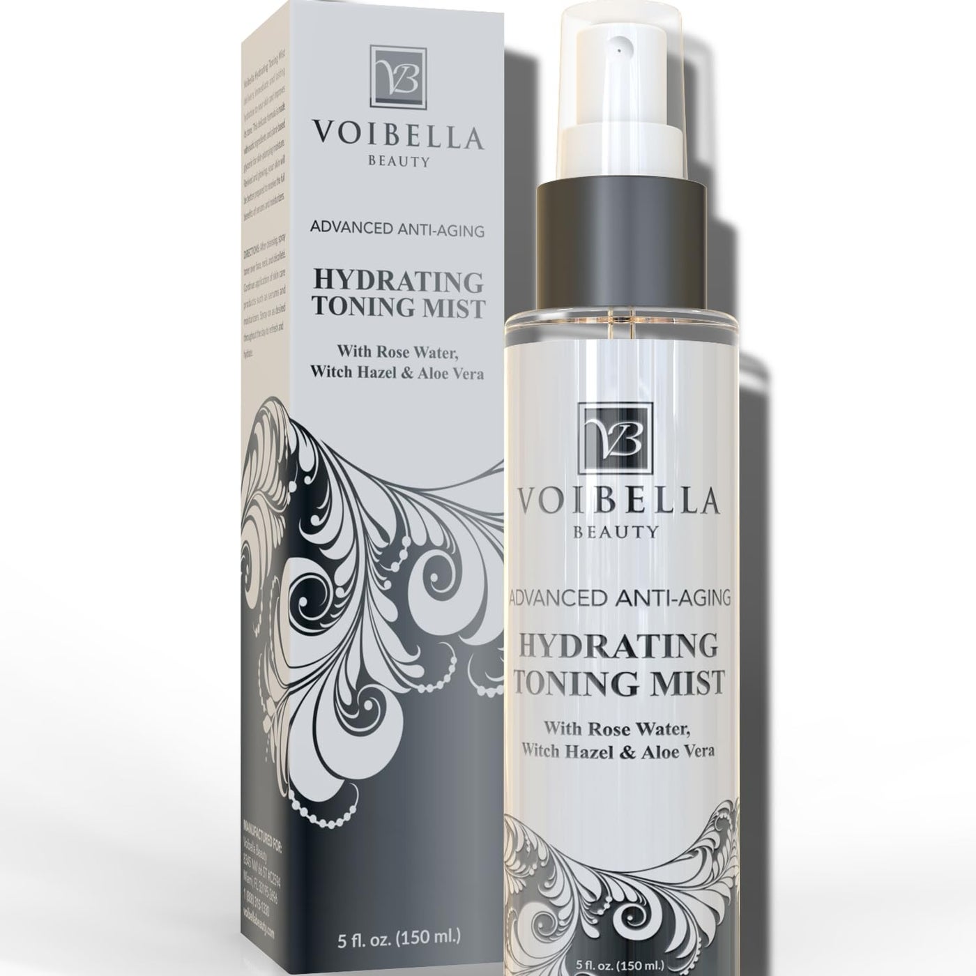 Organic Hydrating Toner for Face Anti-Aging - Rose Water, Witch Hazel & Aloe Vera Toning Facial Mist for Women. Natural Skin Moisturizing Rosewater Spray. Oil Free, Pure, Fresh & Pore Tight
