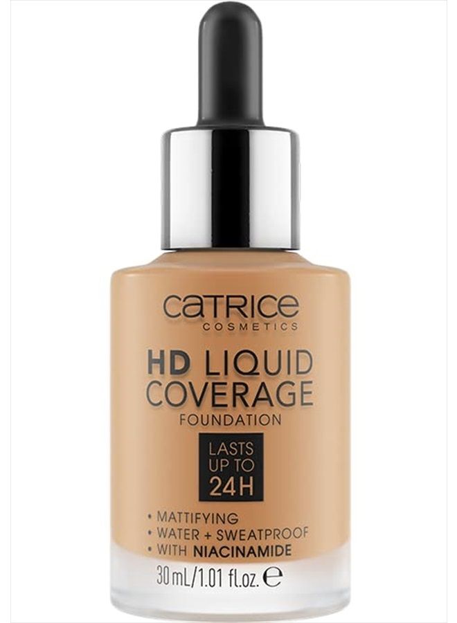 HD Liquid Coverage Foundation | High & Natural Coverage | Vegan & Cruelty Free (048 | Desert Beige)