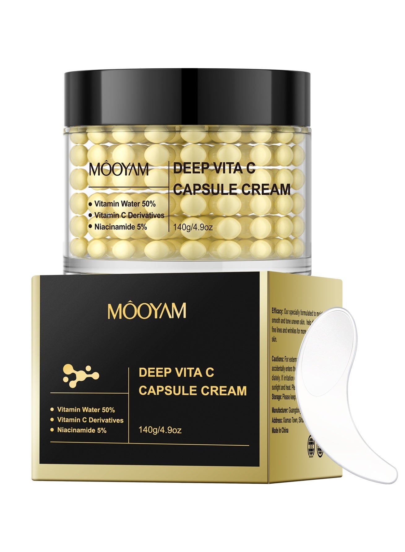 Vitamin C Golden Capsule Face Cream Moisturizer Anti Aging Treatment Firms Skin Reduces Wrinkles and Brightens Complexion