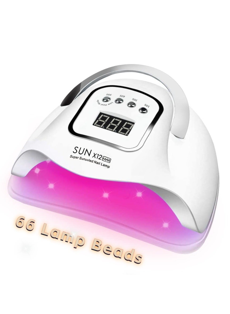 UV Gel Nail Lamp with 66 Lamp Beads, UV Nail Dryer 280W LED Light for Gel Nail Polish Fast Curing UV LED Nail Lamp Professional Gel Nail Light Toe Nails Art Accessories Kit for Salon Home