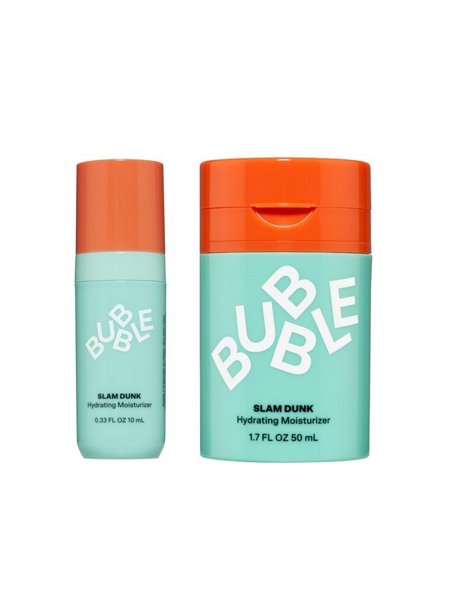 Bubble Skincare Slam Dunk Bundle - Hydrating Face Cream for Dry Skin Made with Vitamin E + Aloe Vera Juice for a Glowing Complexion - Skin Care with Blue Light Protection (50ml + 10ml, 2 Count)