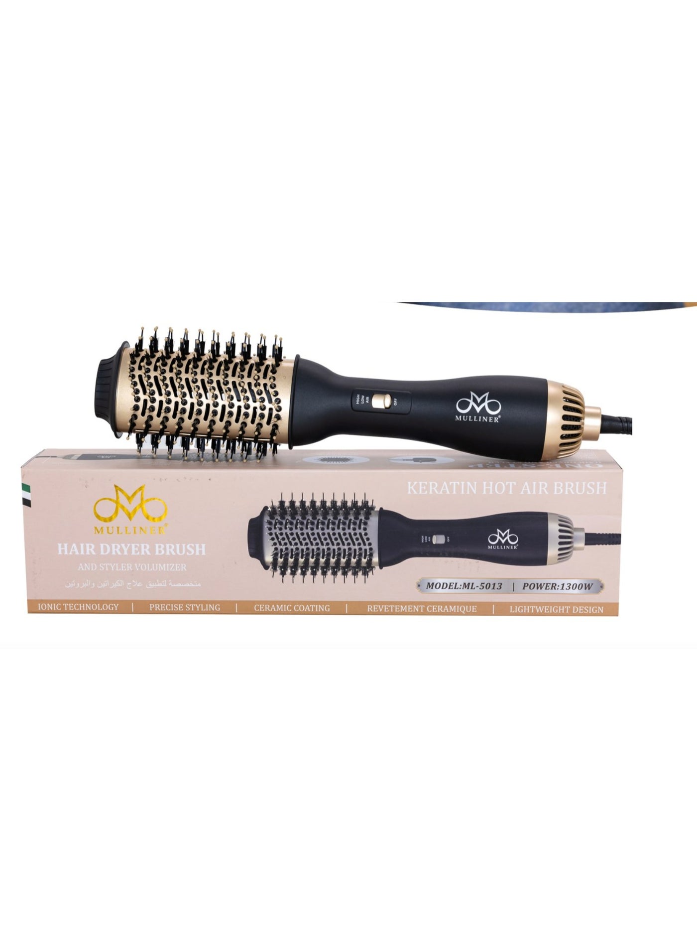 Mulliner Hair Dryer Brush and Styler Volumizer ML-5013