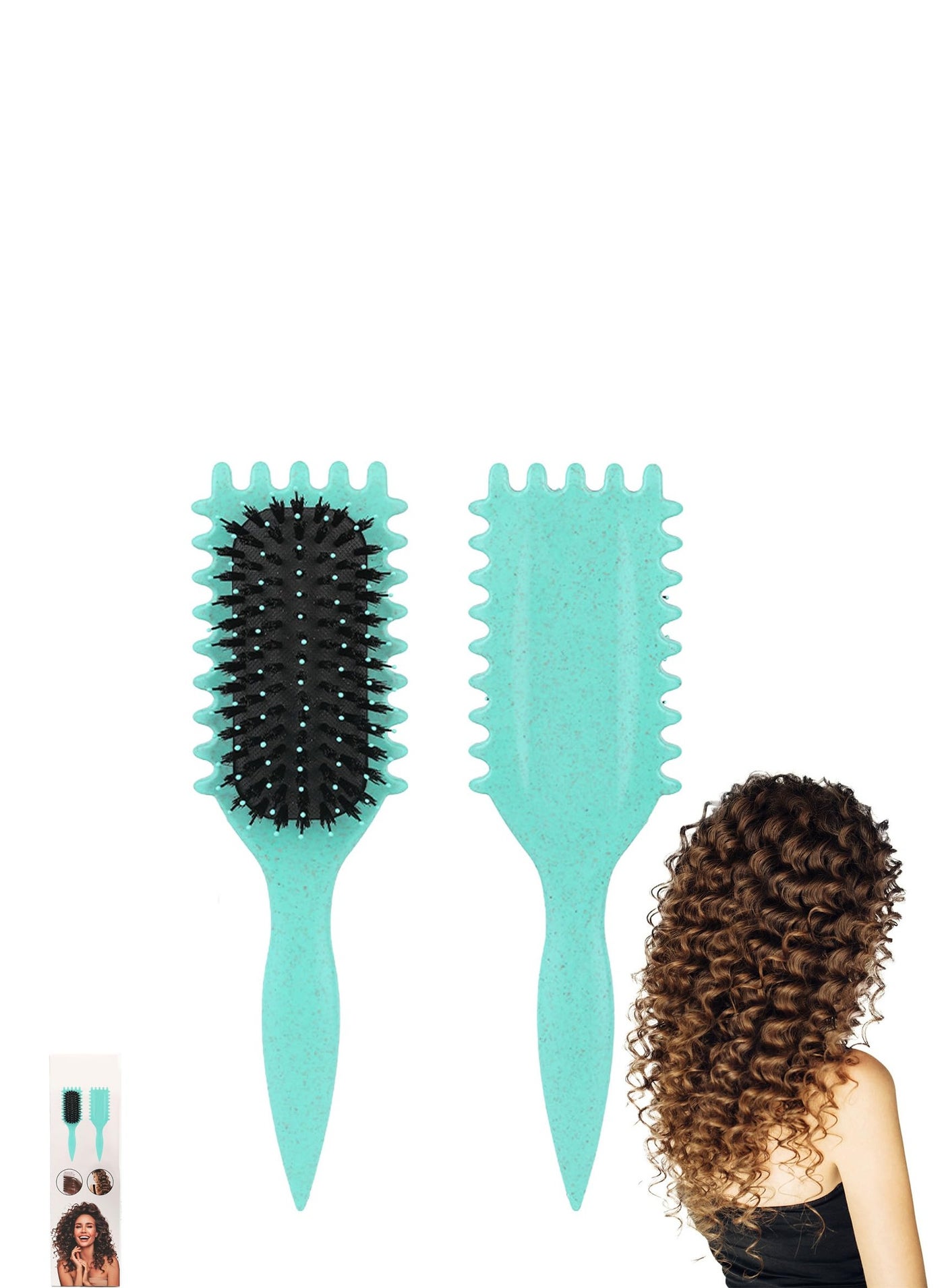 Adando Curly Hair Brush Curl Define Styling Brush Wet Dry Detangler Hair Brush The Essential Tool For Shaping And Styling Your Curls Detangling for Combing Men and Women Achieve Perfectly Defined Curls