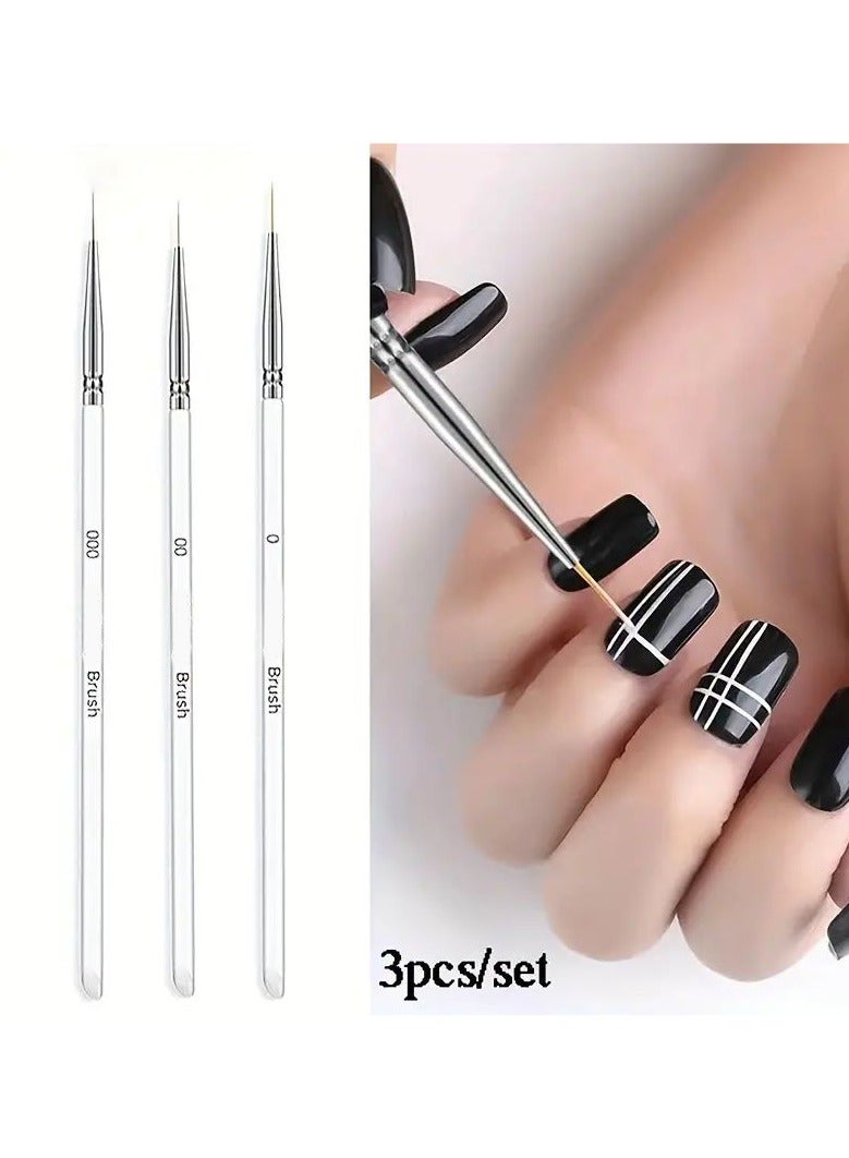 Nail Liner Brushes For Manicure Pedicure, Nail Brush Pen, Acrylic Powder Dipping Pen, Nail Painting Drawing Pen