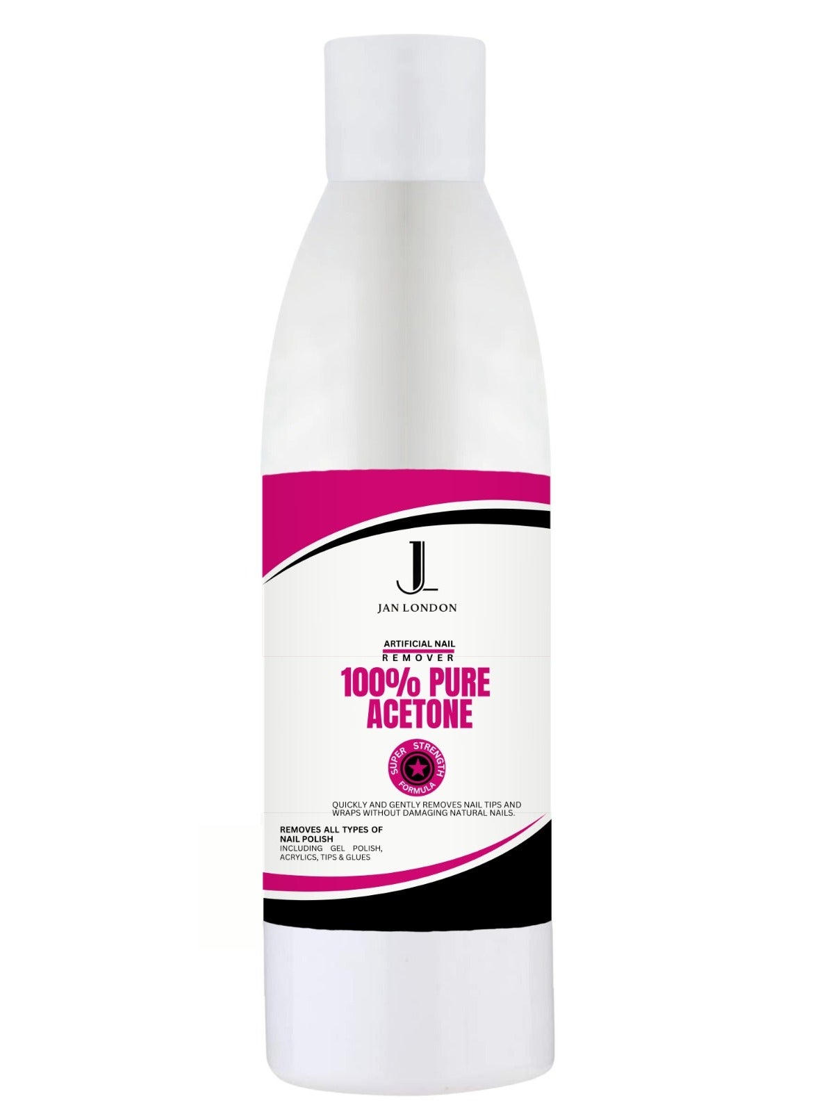 100% Pure Acetone Nail Polish Remover for UV/LED Gel, Acrylic Nails, and Nail Varnish Soak Off – Professional Strength, Fast-Acting Formula, 1000ml
