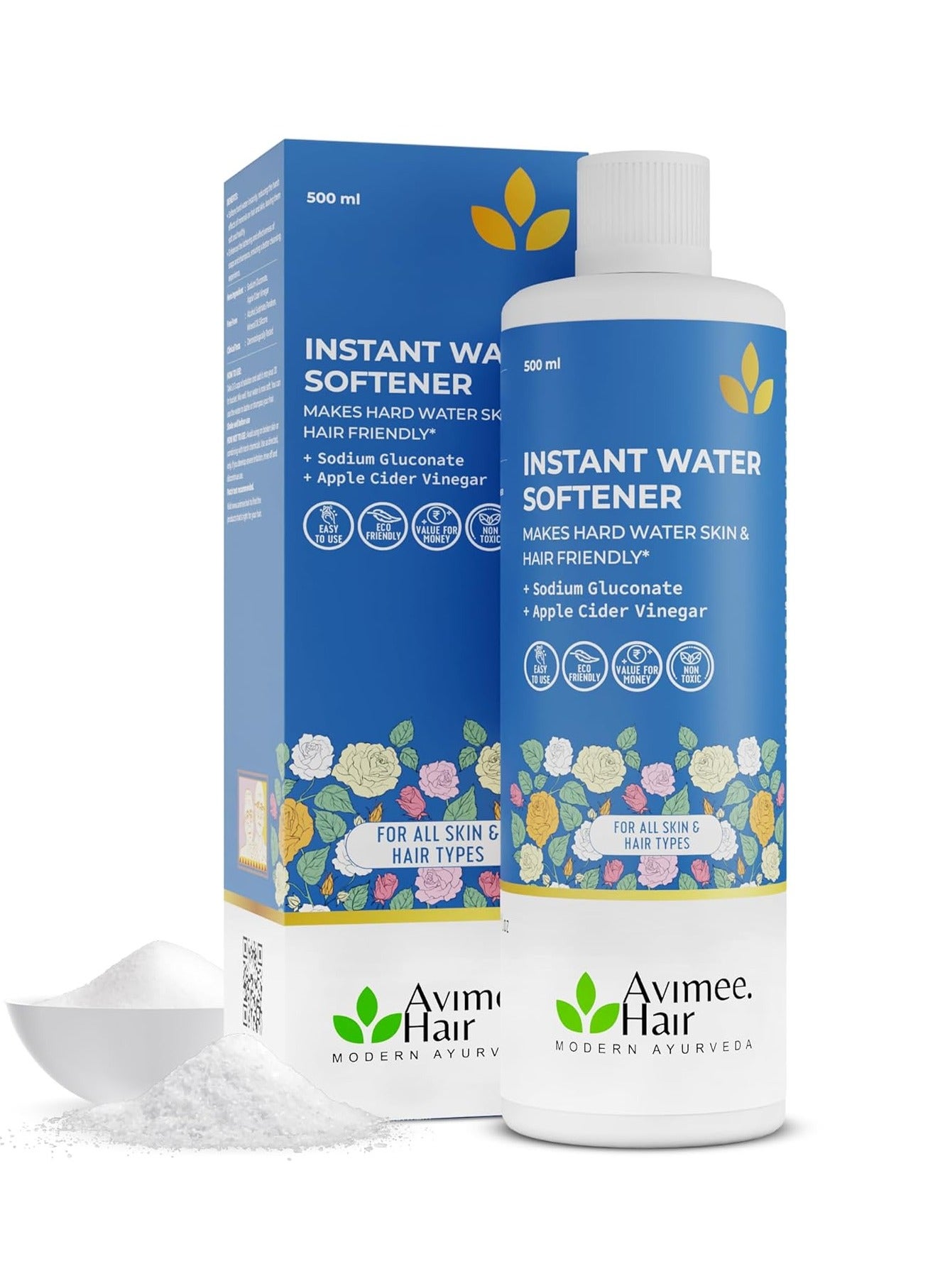 Instant Water Softener - Reduces Hair Fall and Skin Itching  - Non Toxic and 100% Safe - 400 ml