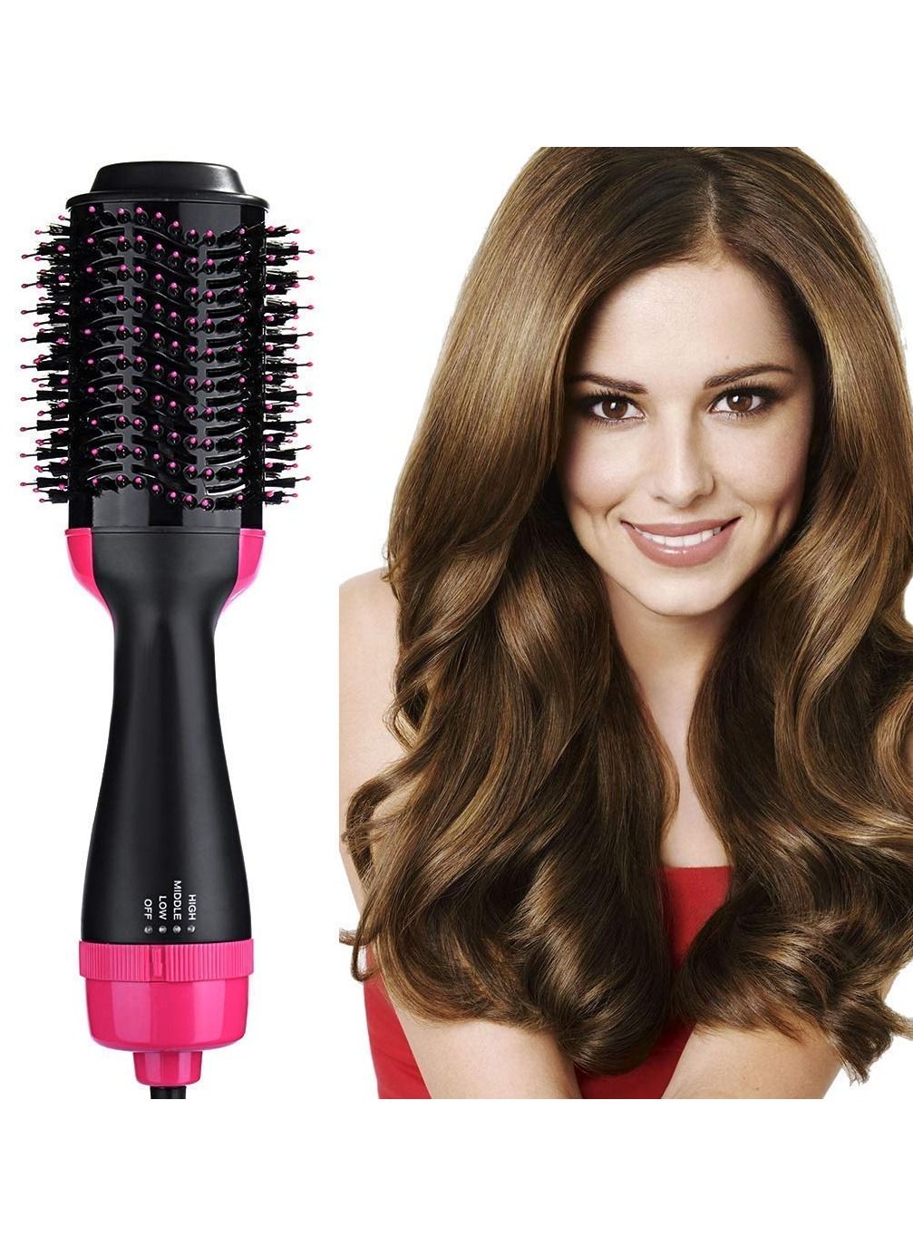 Hair Dryer One Step Hair Dryer and Volumizer, Professional Salon Hot Air Brush Styler and Dryer 3-in-1 Negative Ion Straightener & Curly Brush Hair Dryer