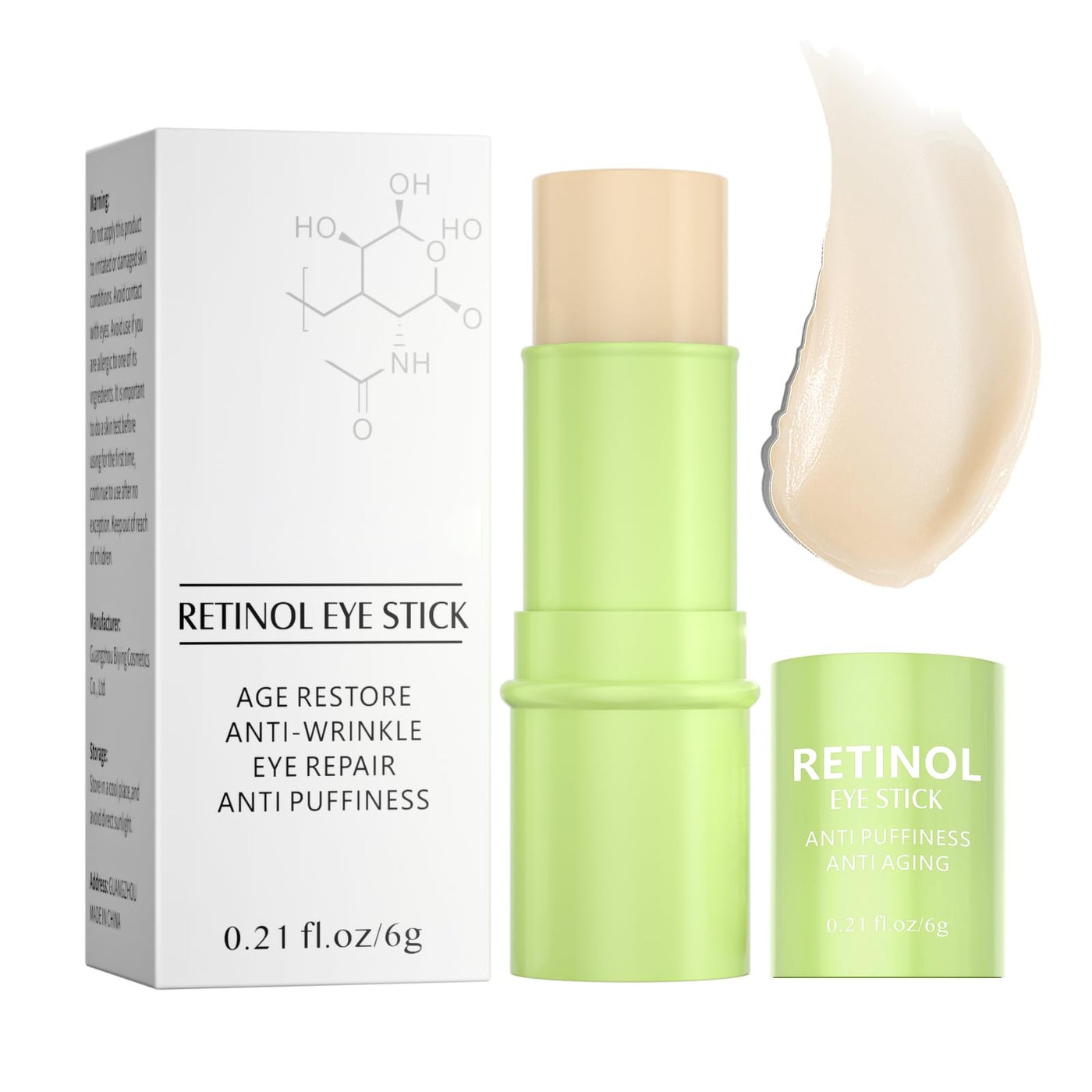Retinol Eye Stick Cream Reduces Fine Lines, Dark Circles,Anti-Wrinkle,Hydrating Eye Balm for Puffy Eyes,Softens& Nourish Skin