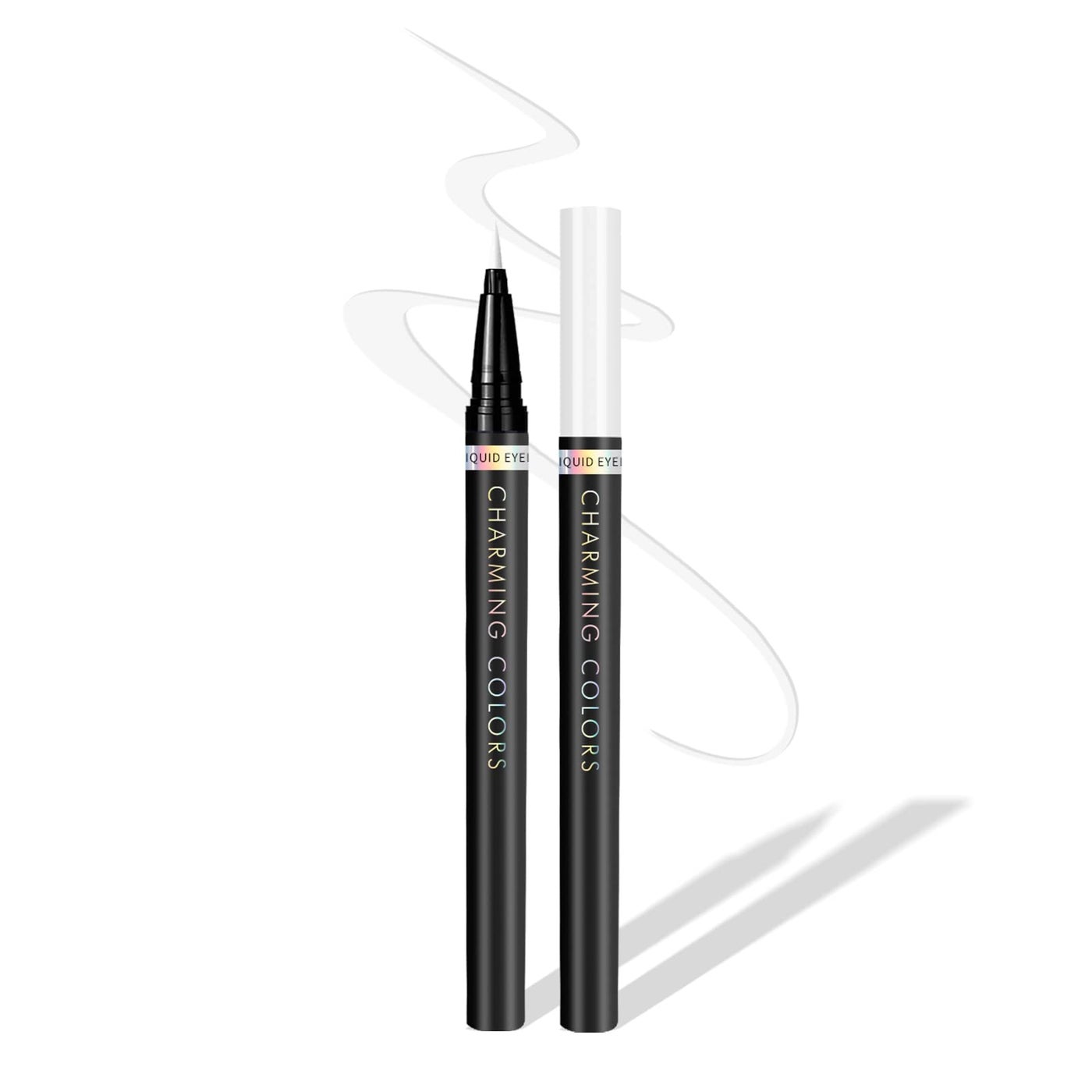Music Flower Eyeliner Pen,Colored Matte Liquid Eyeliner Waterproof Smudge Resistant with Precise Tip (White)