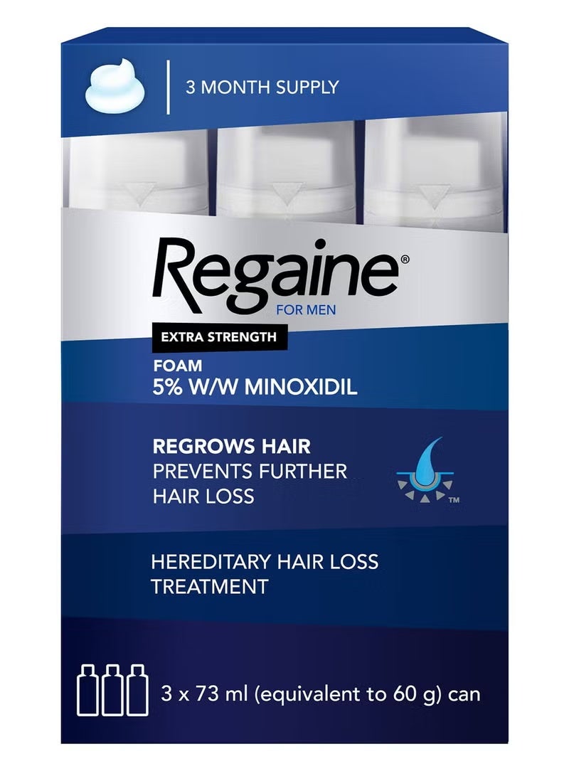 Regaine Men 5% Minoxidil 73Ml, Pack Of 3'S
