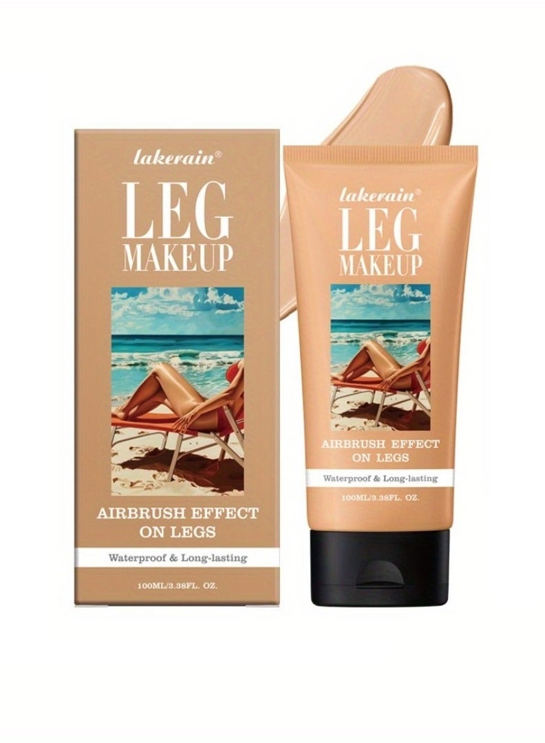100ml Leg Makeup Lotion Waterproof No Transfer Long Lasting Leg Skin Makeup Cover Leg Scar Varicose Veins and Tattoo Cover Up Makeup Cream Moisturize Leg Makeup Gel
