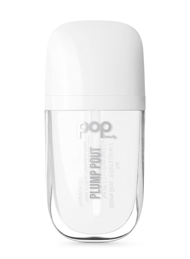 Plump Pout Clear Ice | Plumping Lip Oil, Hydrating Lip Gloss, Long Lasting Nourishing Lip Glow Oil Non-sticky