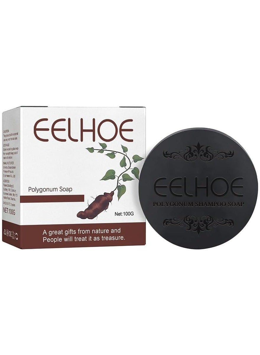 100g Polygonum Multiflorum Shampoo Soap White Hair To Black Natural Hair Darkening Nourishing Smoothing Hair Growth And Repair Cleaning Soap