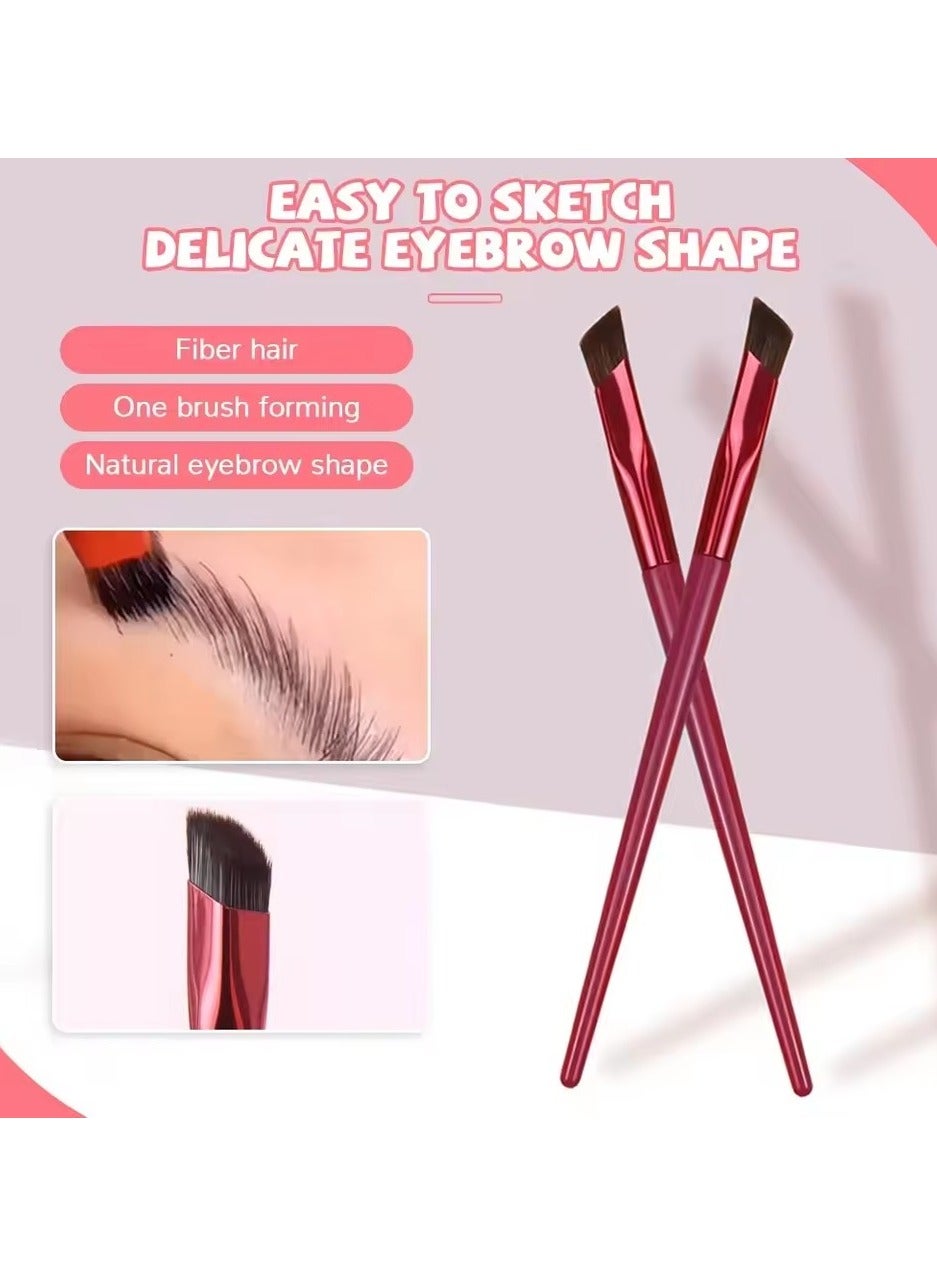 Handmade Eyebrow Brush Wild Eyebrow Double Head Multifunctional Makeup Tools Eyelash Brush Square Dimensional