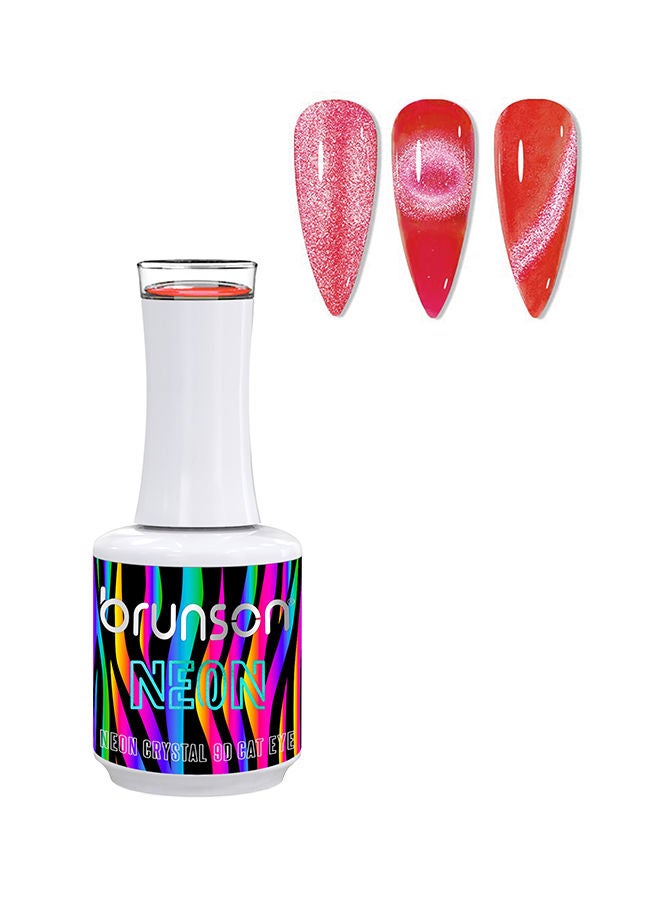 Gel Polish 15ml Neon Crystal 9D Cat Eye Gel Nail Polish Sparkly Diamond Gel Effect Magnetic French Manicure Pedicure Soak Off UV LED Gel Polish Salon Quality Chip Resistant Nail Extensions Nail Art