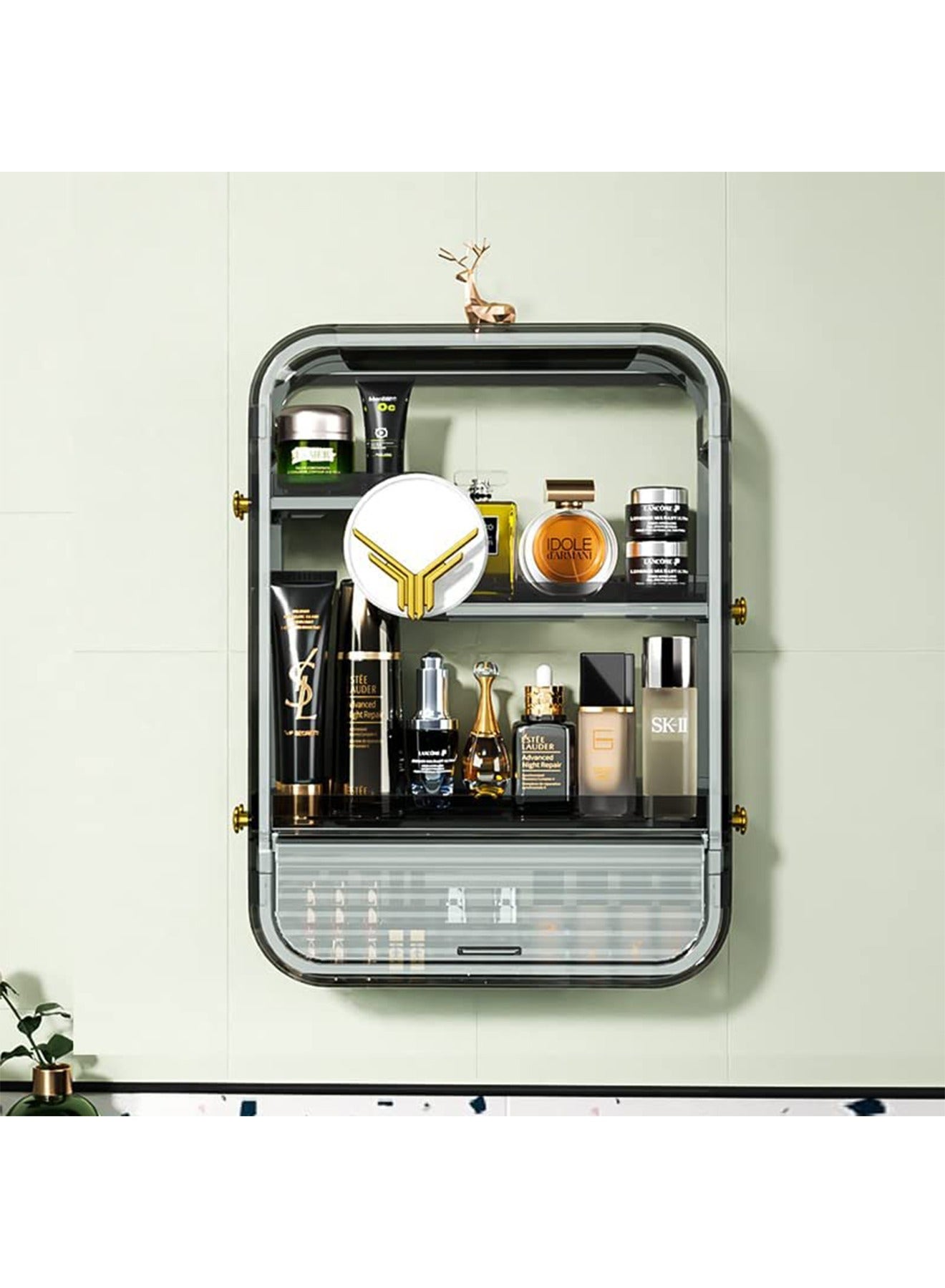 Wall Hanging Makeup Storage Organizer Skincare for Bedroom Bathroom