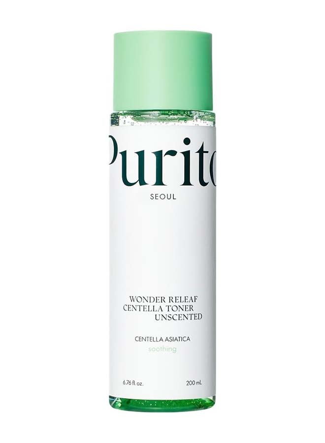PURITO Seoul Wonder Releaf Centella Toner Unscented Korean Centella for Sensitive Skin Soothing 200ml
