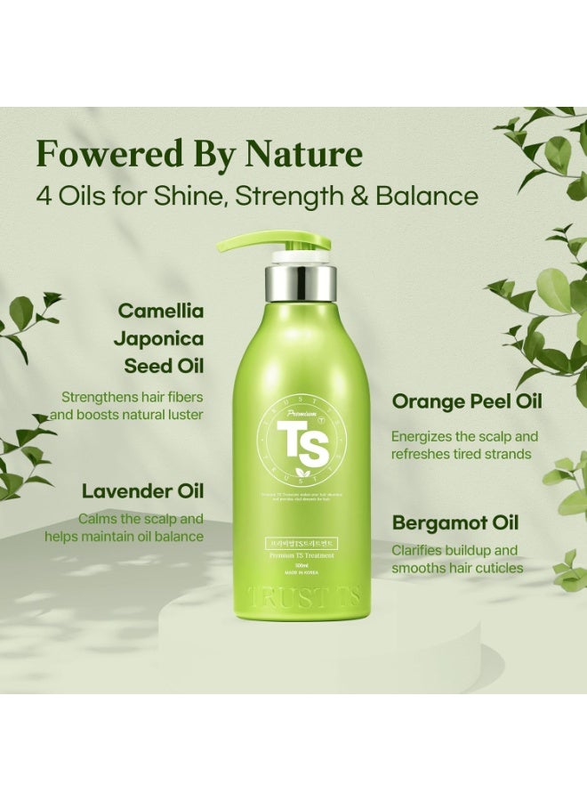 Premium TS Treatment (16.9 Fl Oz) | Therapy Treatment for Dry, Damaged hair and Scalp| Phytoncide Scent with Essential Oil & Biotin & Natural Ingredients | Sulfate Free | Men & Women (All Hair Types)
