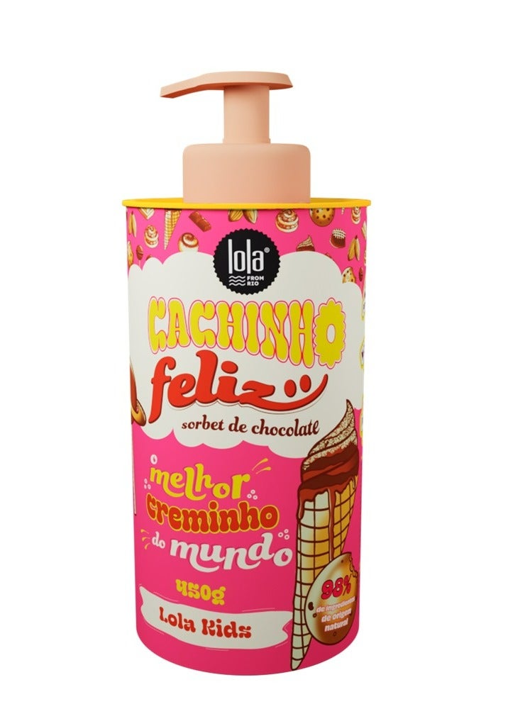 Cachinho Feliz Curl Styling Cream for Kids - Chocolate Sorbet 450 g