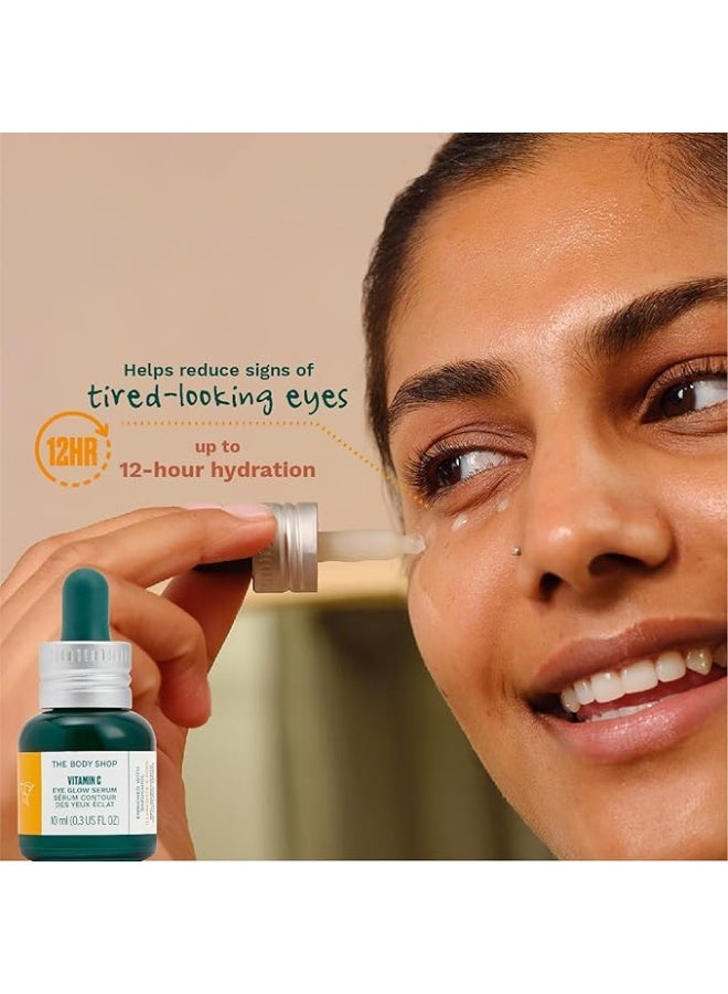 Vitamin C Eye Glow Serum – Lightweight, Refreshing Eye Serum | Instantly Re-Energises & Brightens Eye Area | Reduces Appearance of Dark Circles & Improves Skin Texture | Enriched with Natural-Origin Vitamin C, Bakuchiol, Caffeine & Hyaluronic Acid, 10 ml - image 3