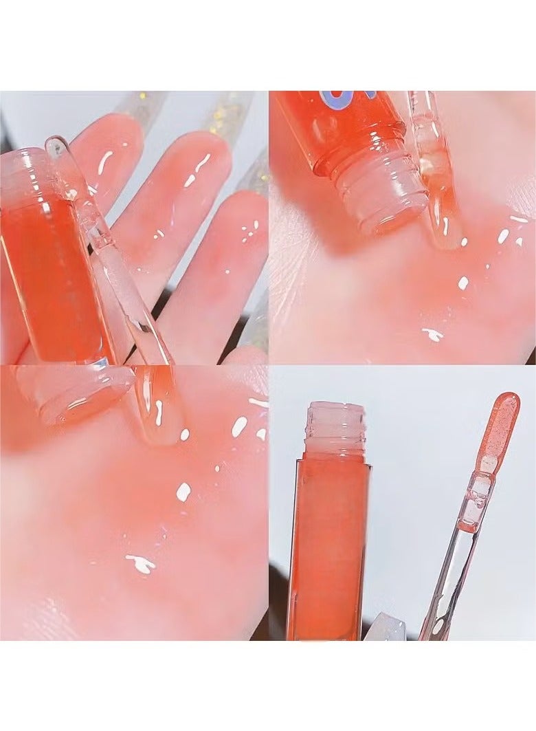 Lip Gloss, Water Glossy Texture, Glass-like Transparent Lip Oil, Moisturizing Lip Gloss, Layered Lipstick Lip Glaze COLOR 3