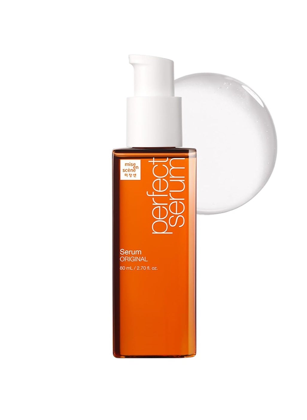 Mise En Scène Perfect Serum Original Hydration and Nutrition Hair Oil With Argan Oil for Damage Care to Visibly Smooth, Soften and Add Shine All Hair Types, Made in Korea 2.7 Fl Oz. 80ml