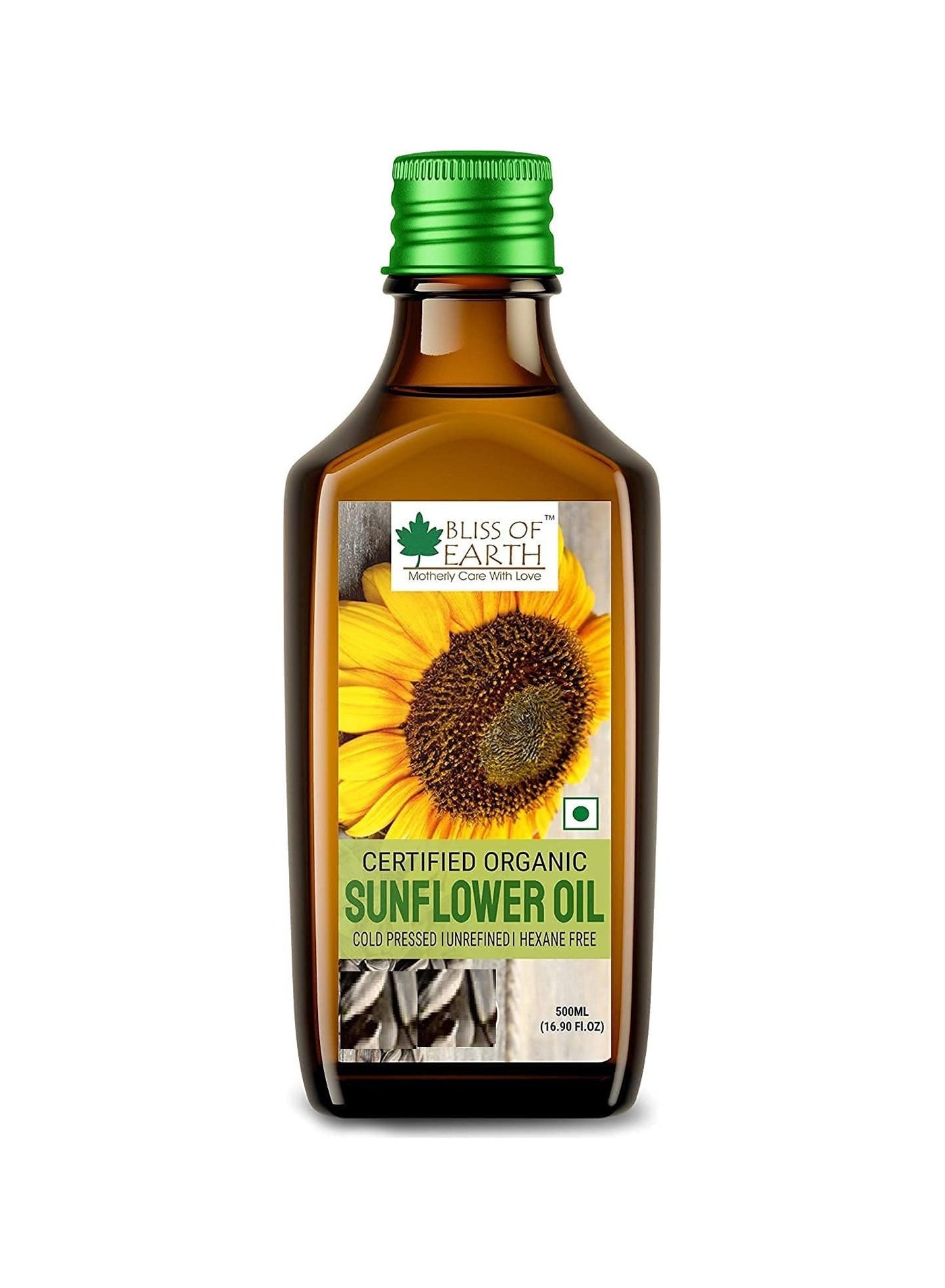Sunflower Oil 500ML Certified Organic Cold Pressed, Hexane Free
