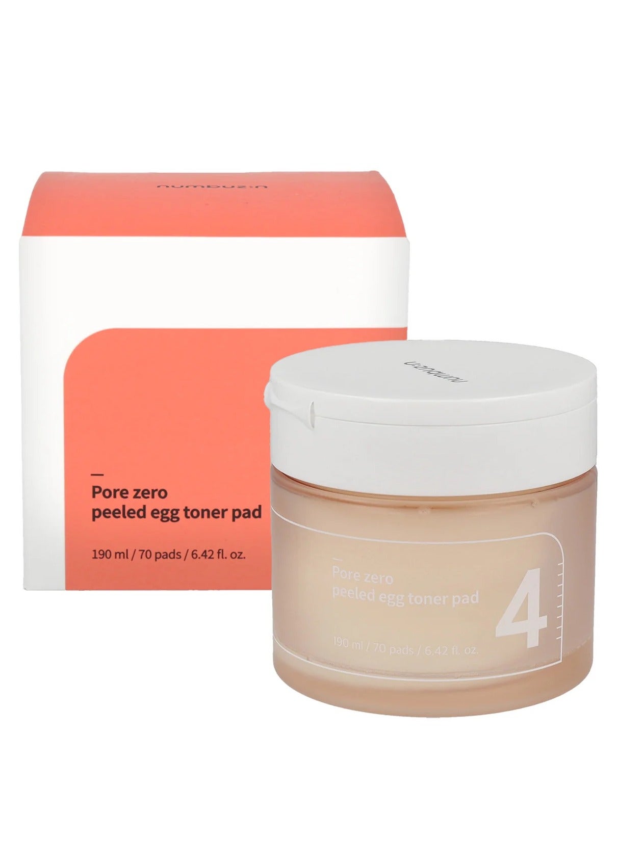 Numbuzin No.4 Pore Zero Peeled Egg Toner Pad 190ml