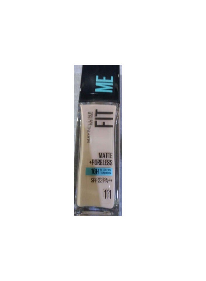 Fit Me Matte & Poreless Foundation 16H Oil Control with SPF 22 #111, 30ml 111