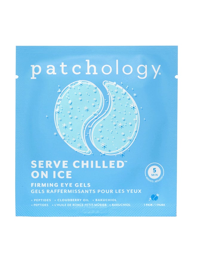 Patchology Serve Chilled Iced Eye Gels – Instant Depuffing for Morning Eyes, Peppermint & Cloudberry, Super-Cooling Gel for Puffiness Relief 1 Pair