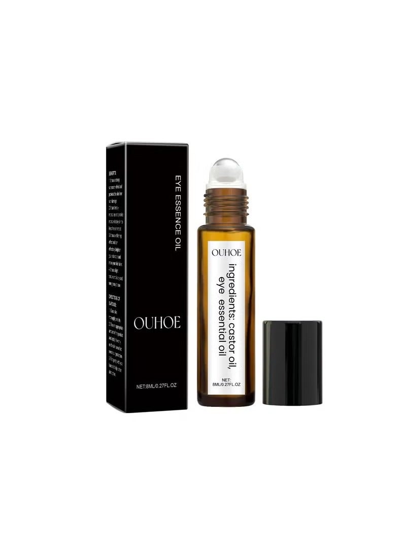 Rollerball Castor Oil Anti-Wrinkle Eye Serum, Castor Oil and Frankincense Eye Roller, Firming Eye Cream for Dark Circles, Puffy Eyes, Eye Bags, and Anti-Aging Treatment