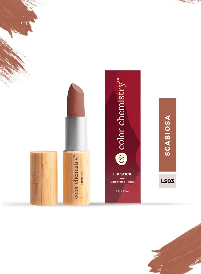 Color Chemistry Scabiosa Lipstick - 3.5 g, Lip Stick With Soft Matte Finish, For Hydrating, Light Weight And Long Lasting