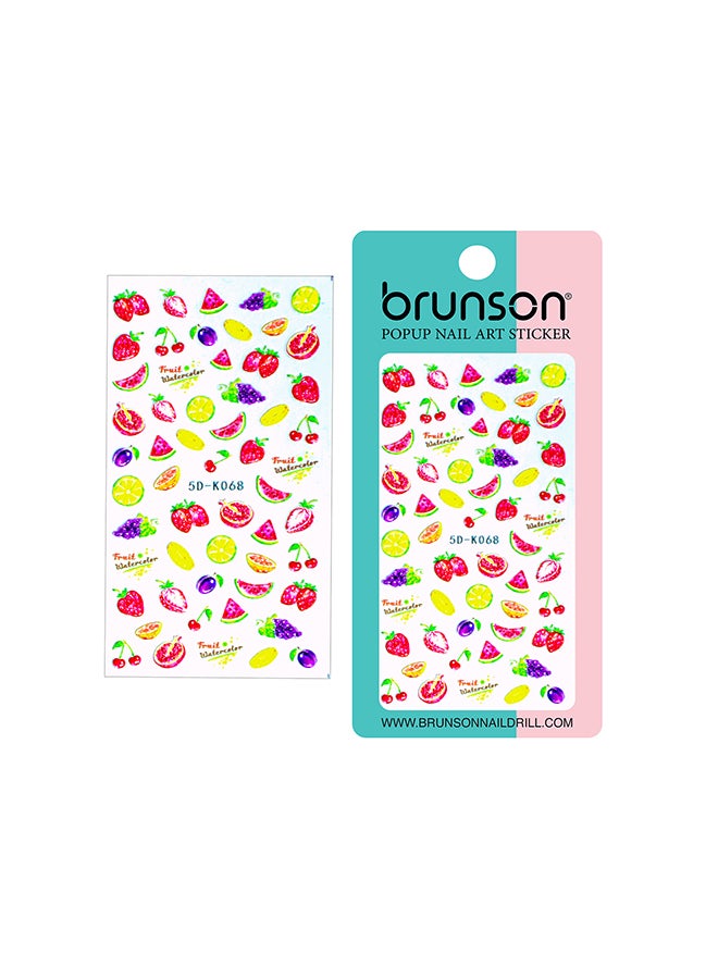 5D Flower Decals Exquisite Self Adhesive Nail Art Decoration Stickers 5D-k068