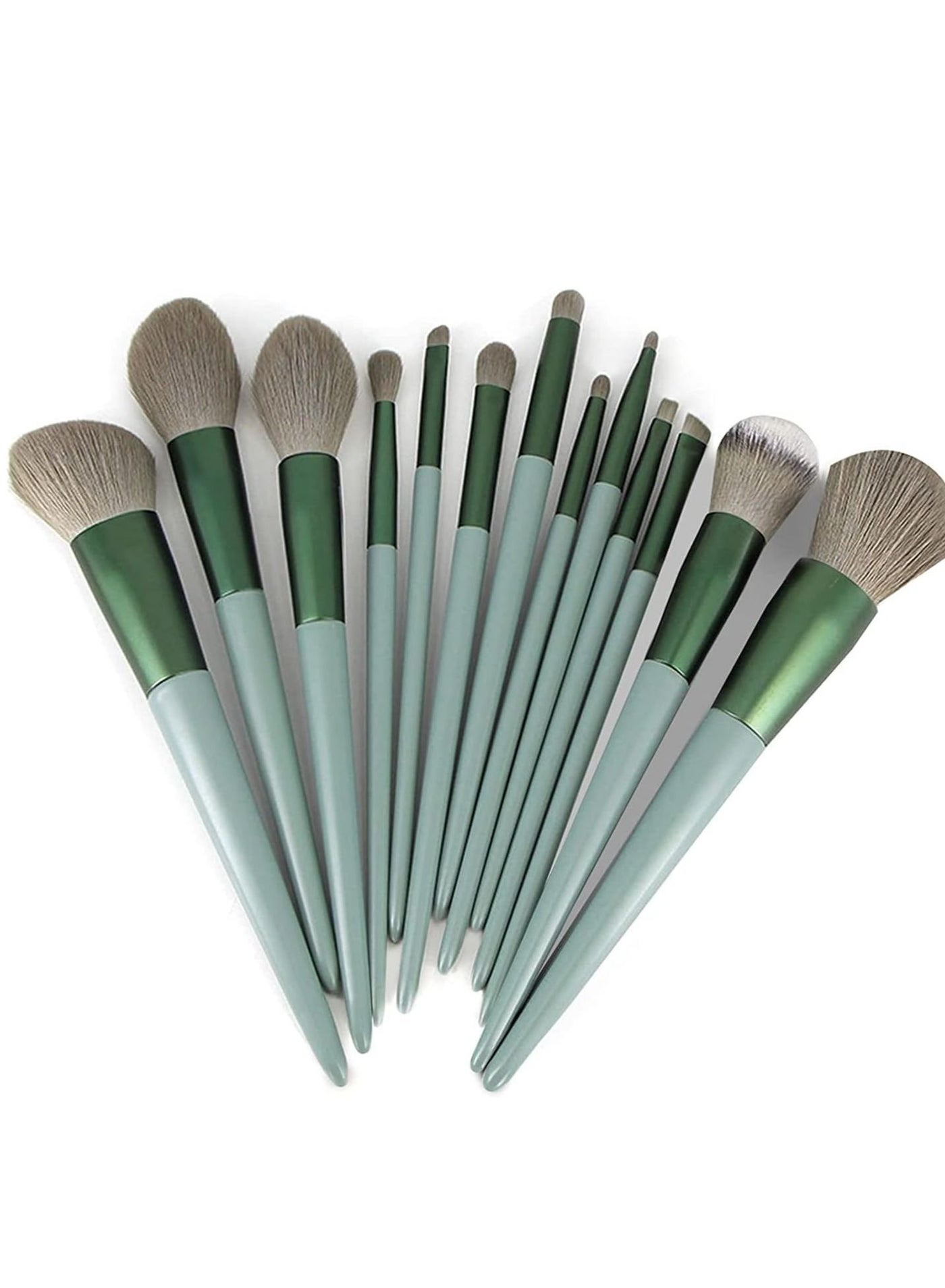 13 Pcs Makeup Brushes  Makeup Kit,Foundation Brush Eyeshadow Brush Make up Brushes Set (Green)