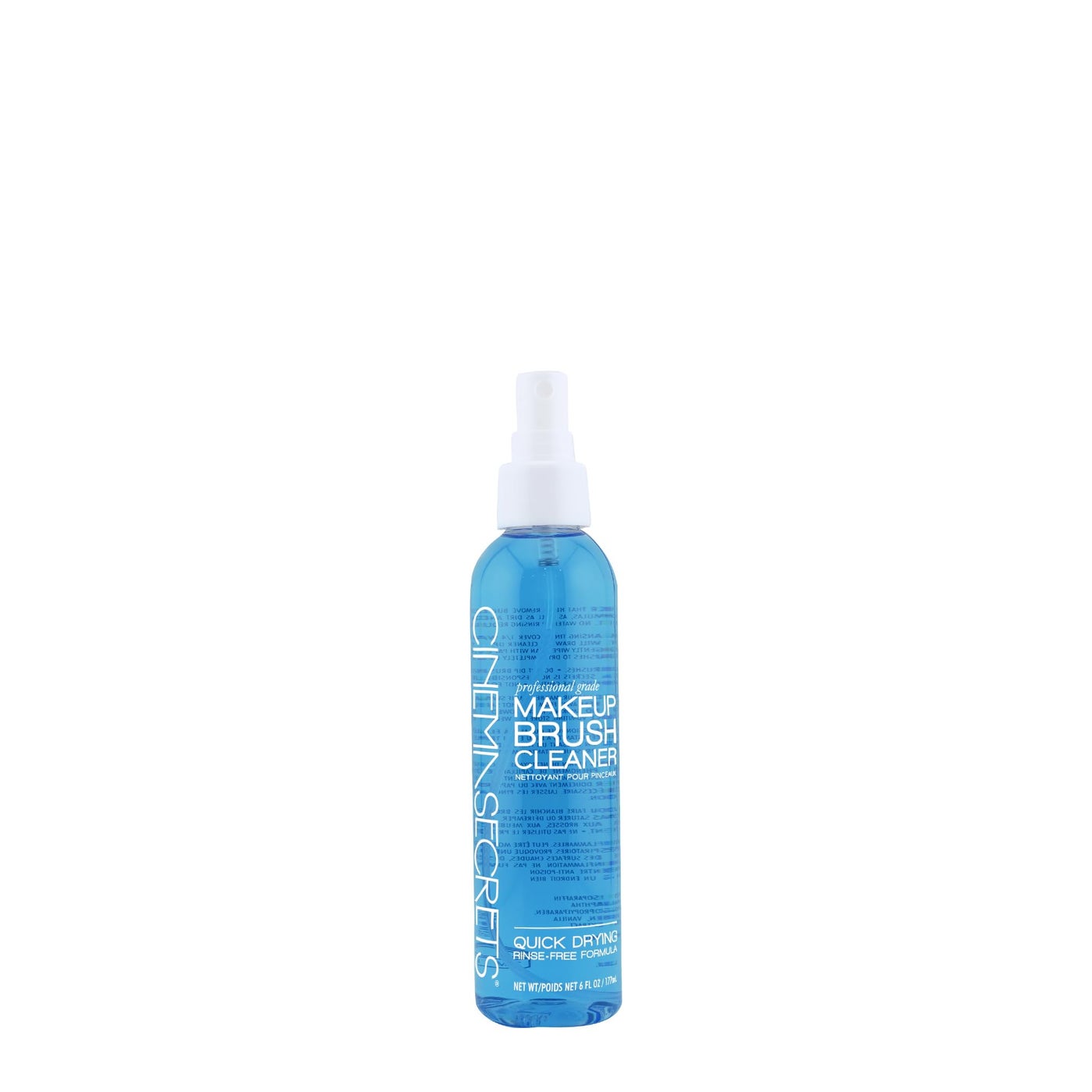 Cinema Secrets Original Blue Vanilla Makeup Brush Cleaner Spray - Professional Cleanser for Makeup Brushes - Quick-Drying, Rinse-Free Formula - Removes Stubborn Waterproof Make Up (6 fl oz)