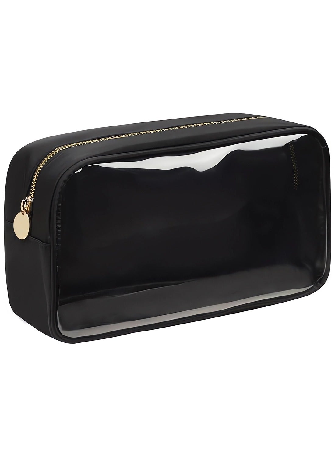 Transparent Waterproof Cosmetic Pouch with Zipper, Large TPU Nylon Travel Makeup Organizer Bag, Travel Toiletry Essentials