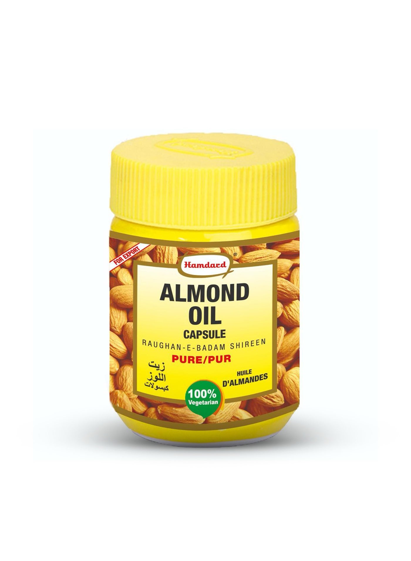Almond Oil Capsules, Raughan-E-Badam Shireen, 60 Capsules