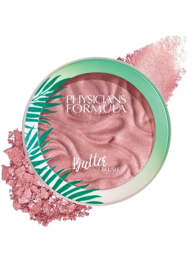 Murumuru Butter Blush Makeup Powder, Saucy Mauve, Dermatologist Approved, Vegan