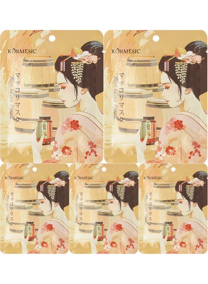Rice Wine Facial Mask JP 25ml-5 packs  - Brightening & Smoothing