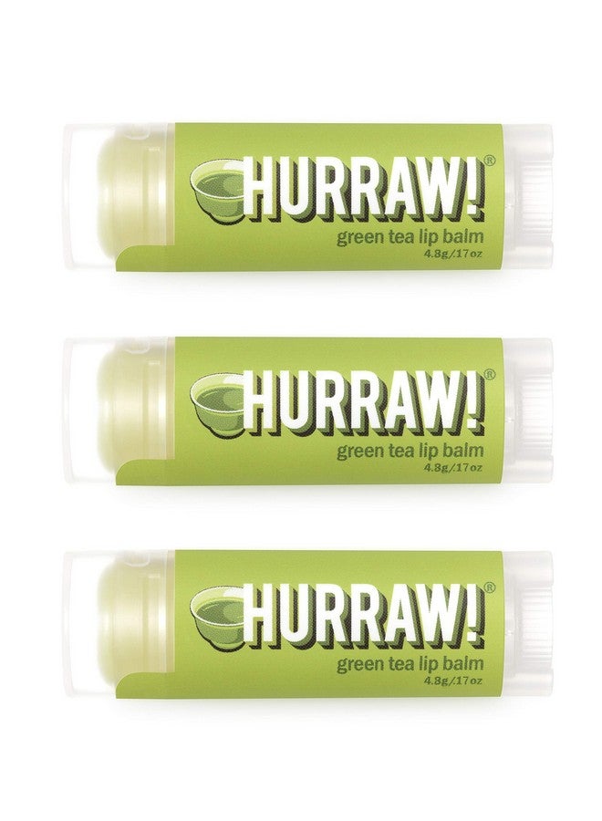 Green Tea Lip Balm 3 Pack: Organic Certified Vegan Cruelty And Gluten Free. Nongmo 100% Natural Ingredients. Bee Shea Soy And Palm Free. Made In Usa
