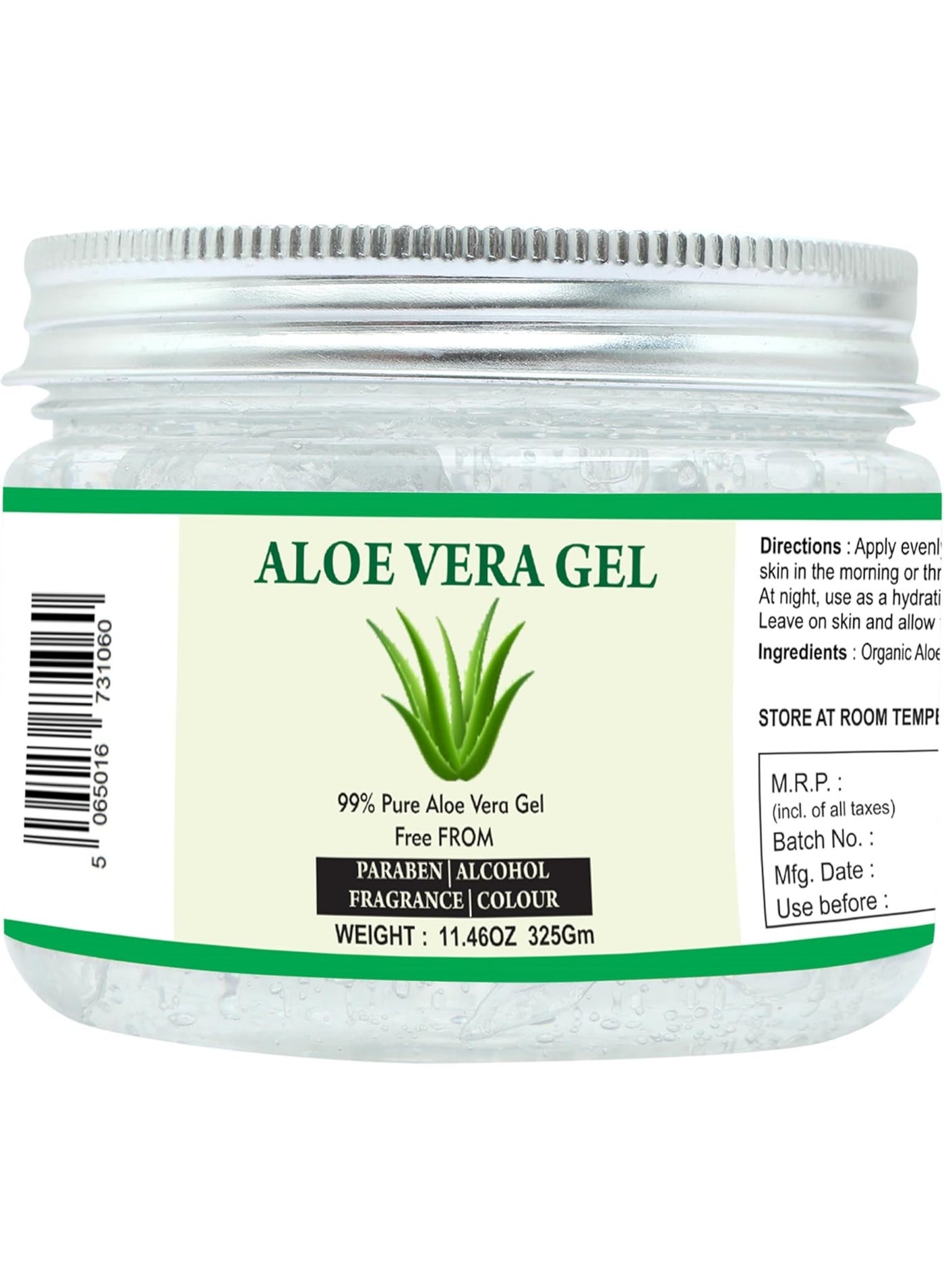 Raslok Aloe Vera Gel | 100% Pure Natural Aloe Gel | For Moisturizing Face Skin & Hair Care,Durable Moisturizing Hydrating Soothing | Non-Sticky (11.46 oz)