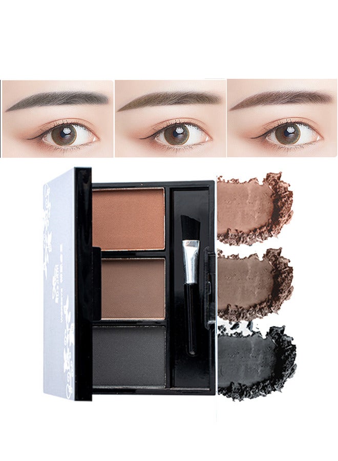 Makeup powder eyebrow powder 3-color eyebrow set-eyebrow color palette-beauty cosmetic eyebrow pencil for nose shadow-professional makeup eyebrow filler