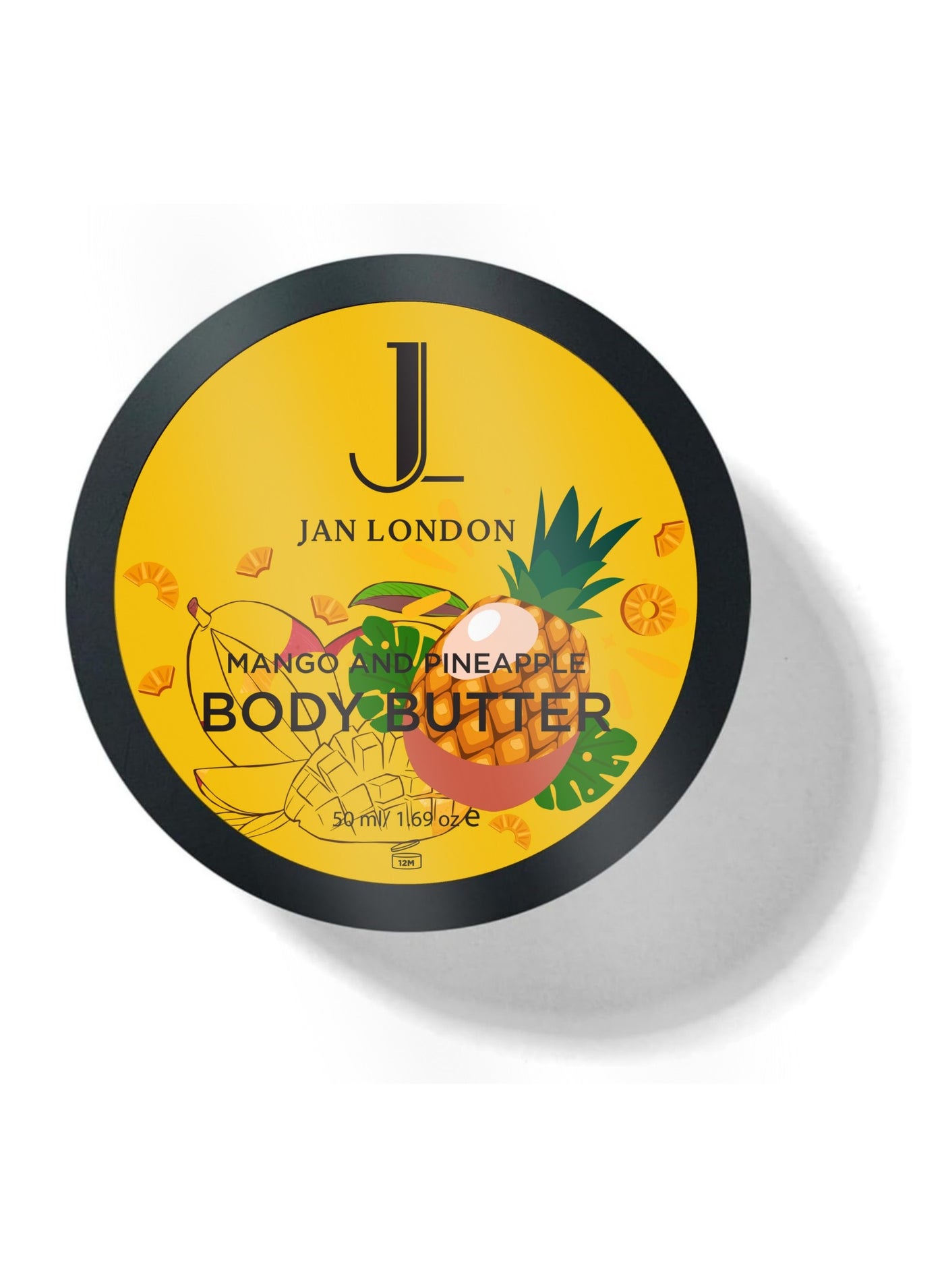 Mango & Pineapple Body Butter – Tropical HydrationNourish and hydrate your skin with a rich blend of Shea Butter and Coconut Oil, infused with mango and pineapple for silky smoothness.