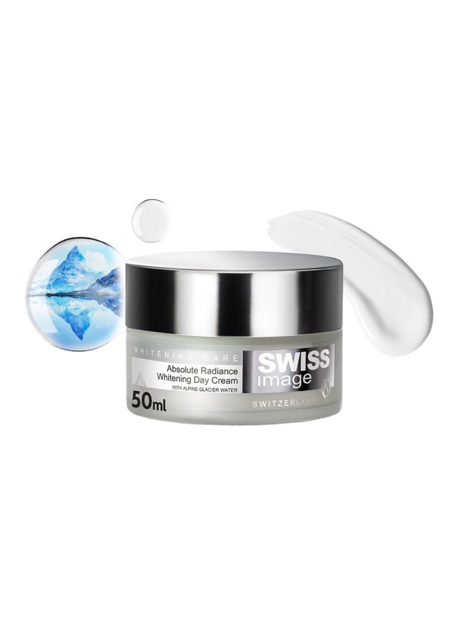 Absolute Radiance Whitening Day Cream With Niacinamide And Spf 20, 50 Ml Face Cream For Pigmentation, Dark Spot Reduction For Even Toned Skin Face Moisturizer For Men And Women All Skin Types |Swiss Made