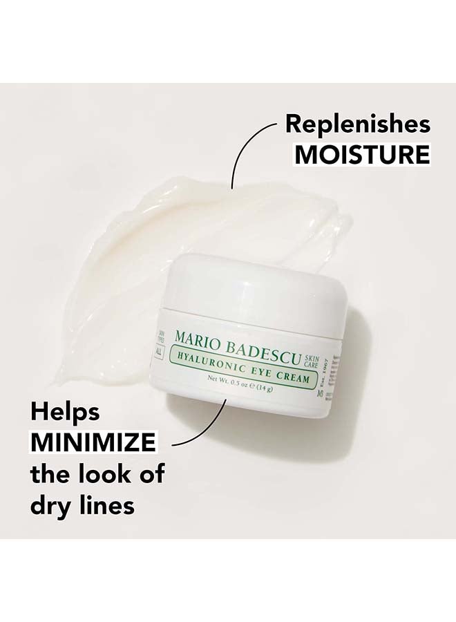 Hyaluronic Eye Cream 14ml | Hydrating Hyaluronic Acid Eye Cream for Puffiness, Fine Lines & Dryness | Plumping & Smoothing Under-Eye Treatment for All Skin Types | Lightweight Moisture-Boosting Eye Cream - image 3